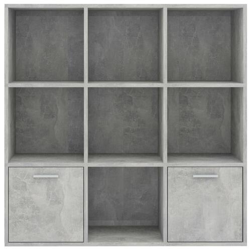 Bogreol 98x30x98 cm spånplade betongrå