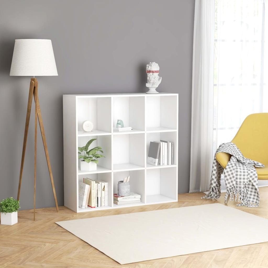 Bogreol 98x29x97,5 cm konstrueret træ hvid