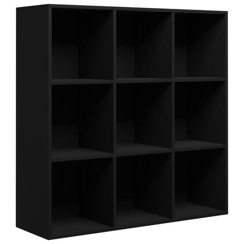 Bogreol 98x29x97,5 cm konstrueret træ sort