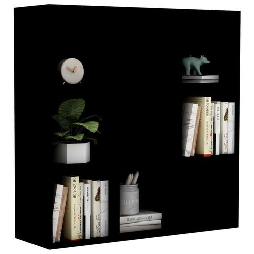 Bogreol 98x29x97,5 cm konstrueret træ sort