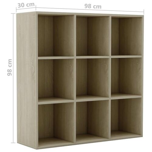 Bogreol 98x29x97,5 cm spånplade sonoma-eg
