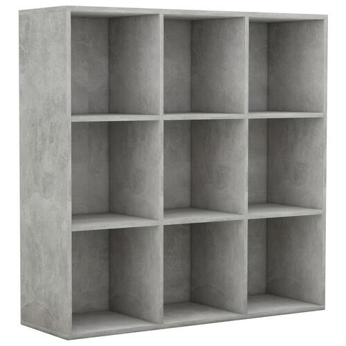 Bogreol 98x29x97,5 cm konstrueret træ betongrå