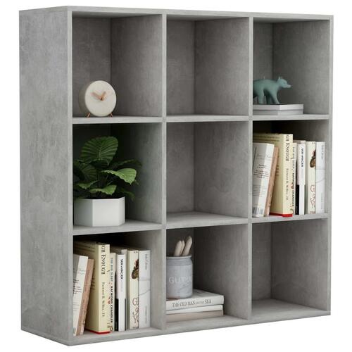 Bogreol 98x29x97,5 cm konstrueret træ betongrå