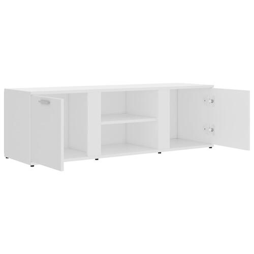 Tv-bord 120x34x37 cm konstrueret træ hvid