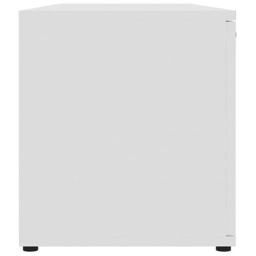 Tv-bord 120x34x37 cm konstrueret træ hvid