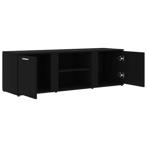 Tv-bord 120x34x37 cm konstrueret træ sort