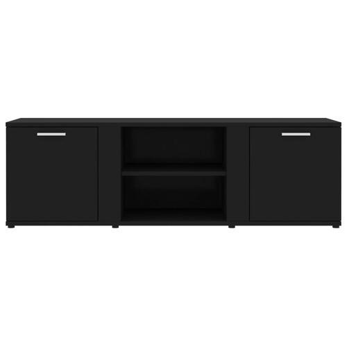 Tv-bord 120x34x37 cm konstrueret træ sort