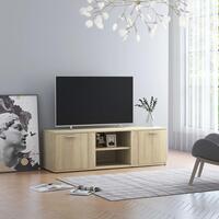 Tv-bord 120x34x37 cm konstrueret træ sonoma-eg