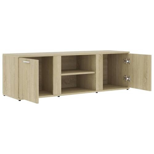 Tv-bord 120x34x37 cm konstrueret træ sonoma-eg