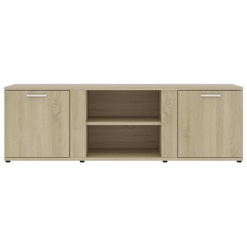 Tv-bord 120x34x37 cm konstrueret træ sonoma-eg