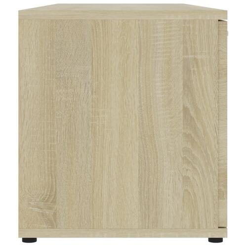 Tv-bord 120x34x37 cm konstrueret træ sonoma-eg