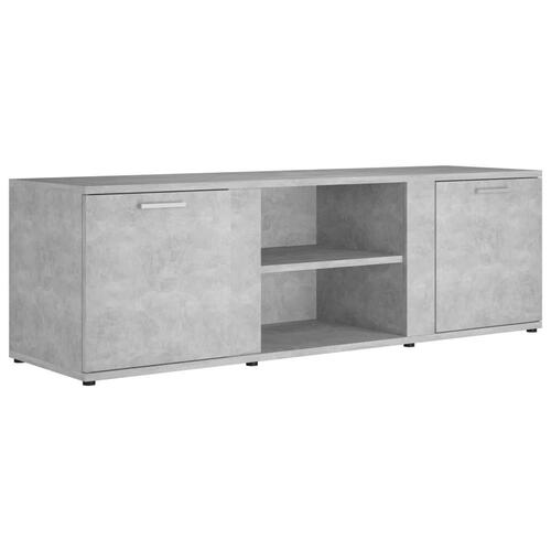 Tv-bord 120x34x37 cm konstrueret træ betongrå