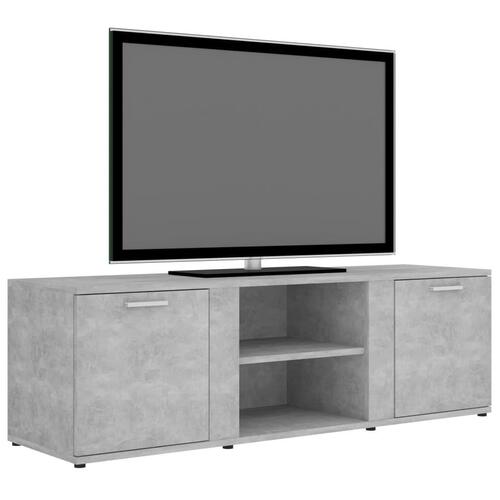 Tv-bord 120x34x37 cm konstrueret træ betongrå