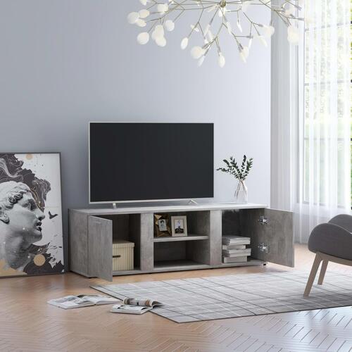 Tv-bord 120x34x37 cm konstrueret træ betongrå