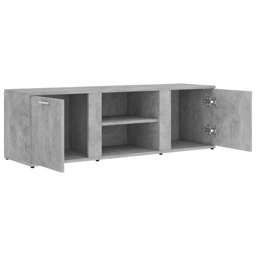 Tv-bord 120x34x37 cm konstrueret træ betongrå
