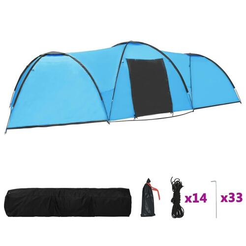 Iglotelt 650x240x190 cm 8 personer blå