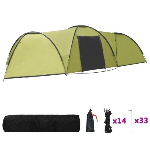 Iglotelt 650x240x190 cm 8 personer grøn