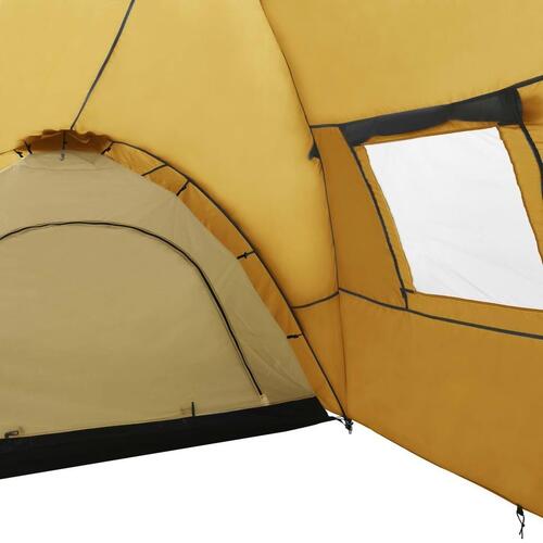 Iglotelt 650x240x190 cm 8 personer gul
