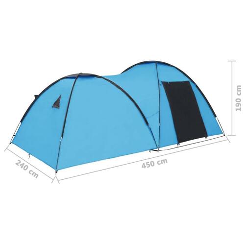 Campingtelt 4-personers 450x240x190 cm iglofacon blå