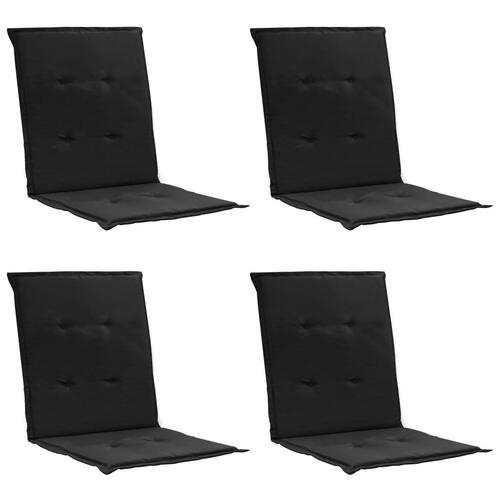 Stolehynde m. lav ryg 4 stk. 100x50x3 cm oxfordstof sort