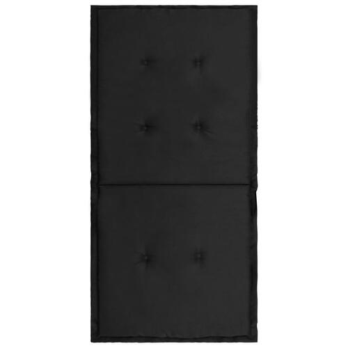 Stolehynde m. lav ryg 4 stk. 100x50x3 cm oxfordstof sort