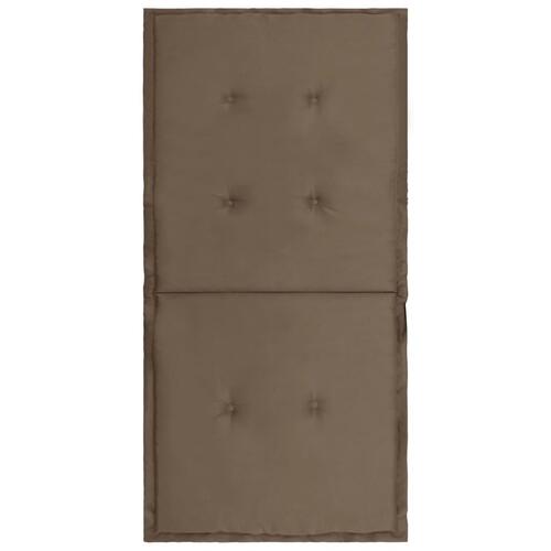 Stolehynde m. lav ryg 2 stk. 100x50x3 cm oxfordstof grårun