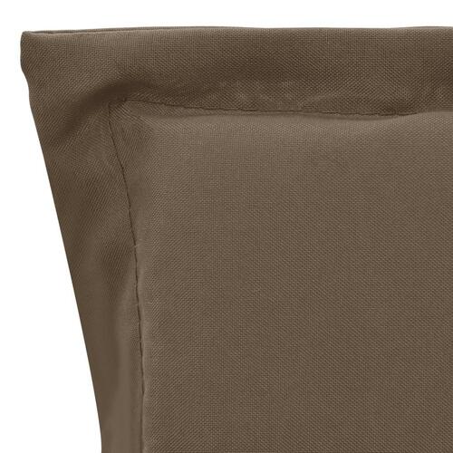 Stolehynde m. lav ryg 2 stk. 100x50x3 cm oxfordstof grårun