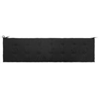 Hynde til havebænk 200x50x3 cm oxfordstof sort