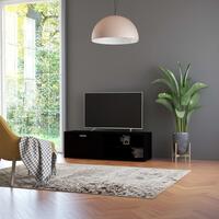 Tv-bord 120x34x37 cm konstrueret træ sort