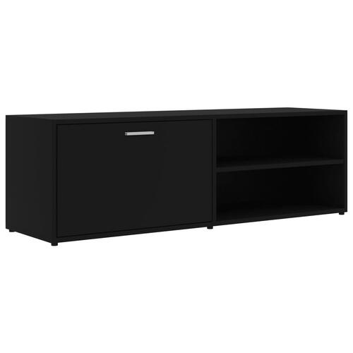 Tv-bord 120x34x37 cm konstrueret træ sort