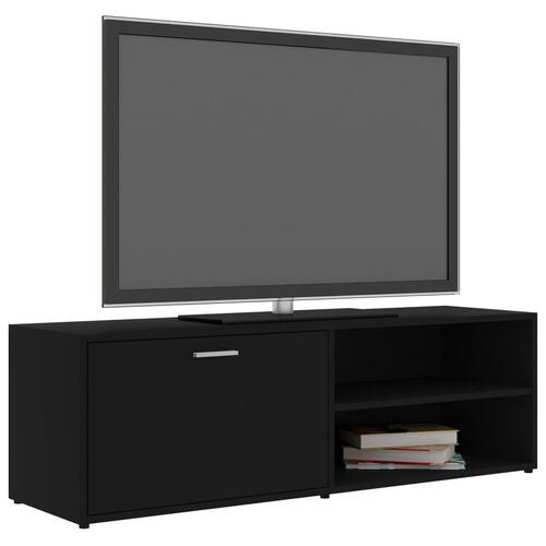 Tv-bord 120x34x37 cm konstrueret træ sort