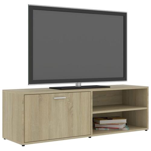 Tv-bord 120x34x37 cm konstrueret træ sonoma-eg