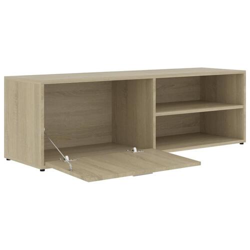 Tv-bord 120x34x37 cm konstrueret træ sonoma-eg