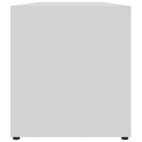 Tv-bord 120x34x37 cm konstrueret træ hvid højglans