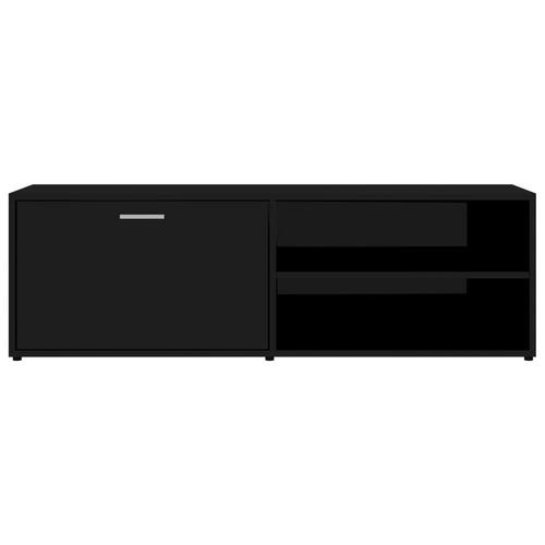 Tv-bord 120x34x37 cm konstrueret træ sort højglans