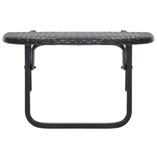 Altanbord 60x60x40 cm polyrattan brun