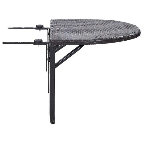 Altanbord 60x60x40 cm polyrattan brun