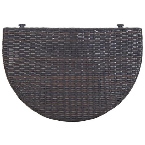 Altanbord 60x60x40 cm polyrattan brun