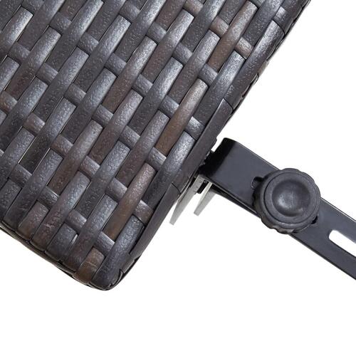 Altanbord 60x60x40 cm polyrattan brun