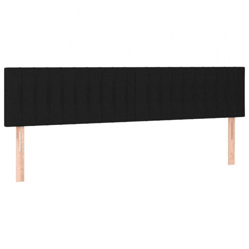Kontinentalseng med madras 160×200 cm - stof, sort