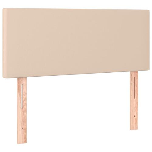 Kontinentalseng 120x200 cm kunstlæder cappuccinofarvet