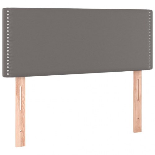 Kontinentalseng med madras 120x200 cm - kunstlæder, grå
