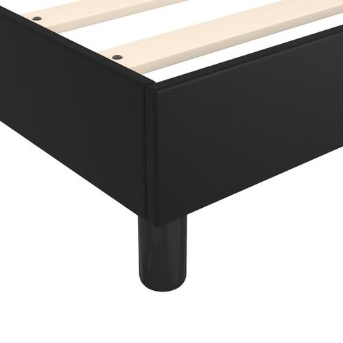Kontinentalseng med madras 90x200 cm kunstlæder sort