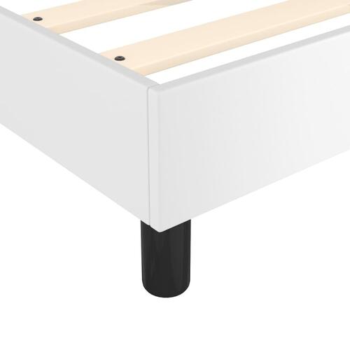 Kontinentalseng med madras 90x200 cm kunstlæder hvid