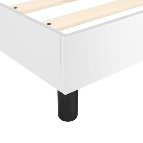 Kontinentalseng med madras 120x200 cm kunstlæder hvid