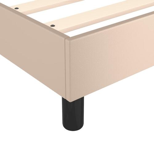 Kontinentalseng 120x200 cm kunstlæder cappuccinofarvet