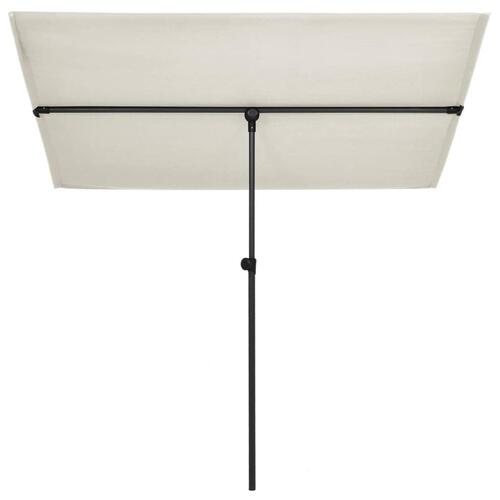 Udendørs parasol med aluminiumsstang 180x110 cm sandfarvet