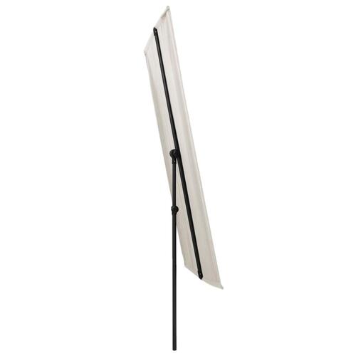 Udendørs parasol med aluminiumsstang 180x110 cm sandfarvet
