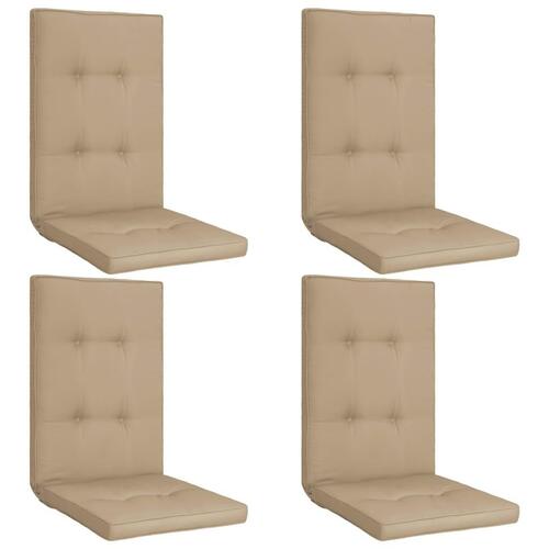 Hynder til havestol 4 stk. 120x50x5 cm beige