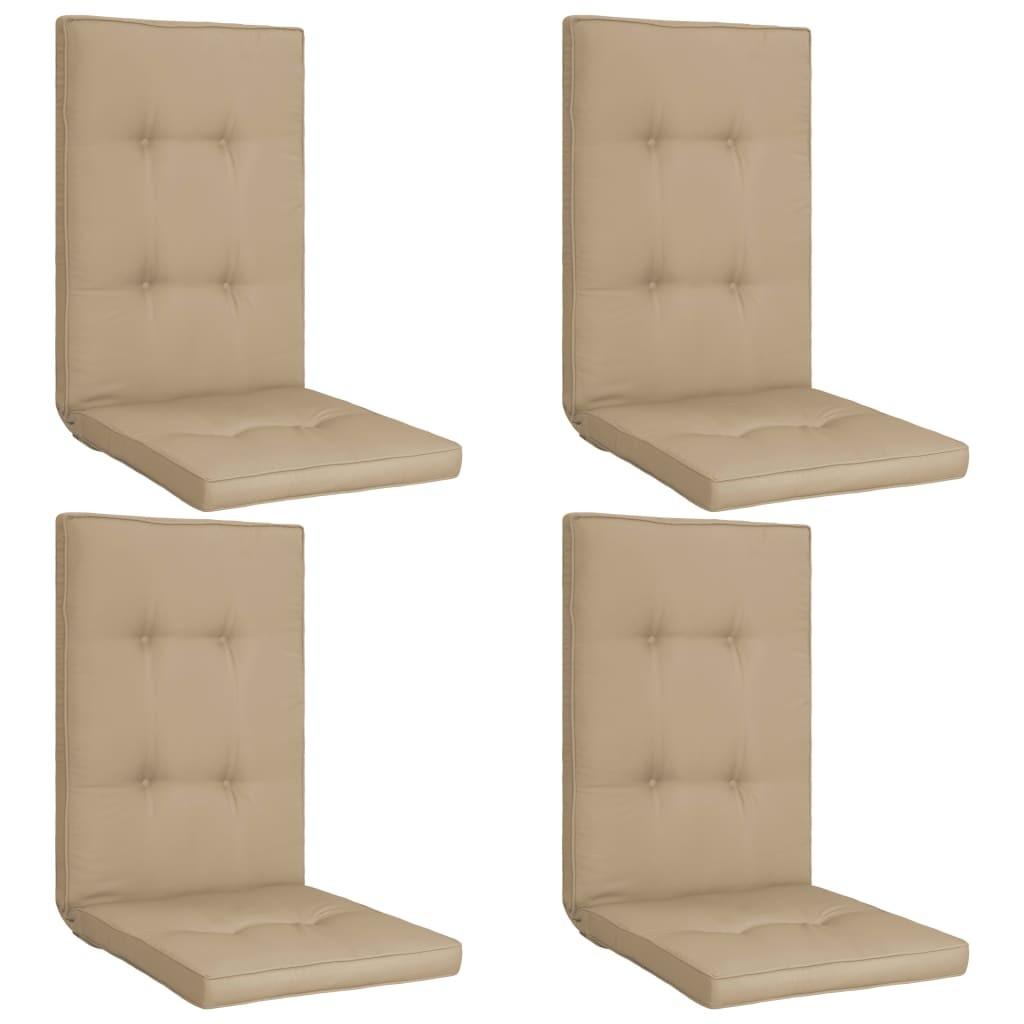 Hynder til havestol 4 stk. 120x50x5 cm beige